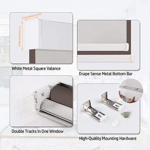 Dual Window Blinds Roller Shades, Custom Double Blinds