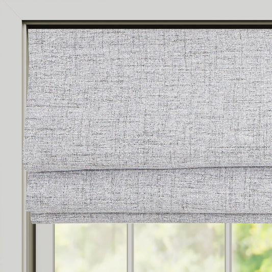 Cordless Roman Shades, Fabric Blackout Roman Shades for Windows, Grey