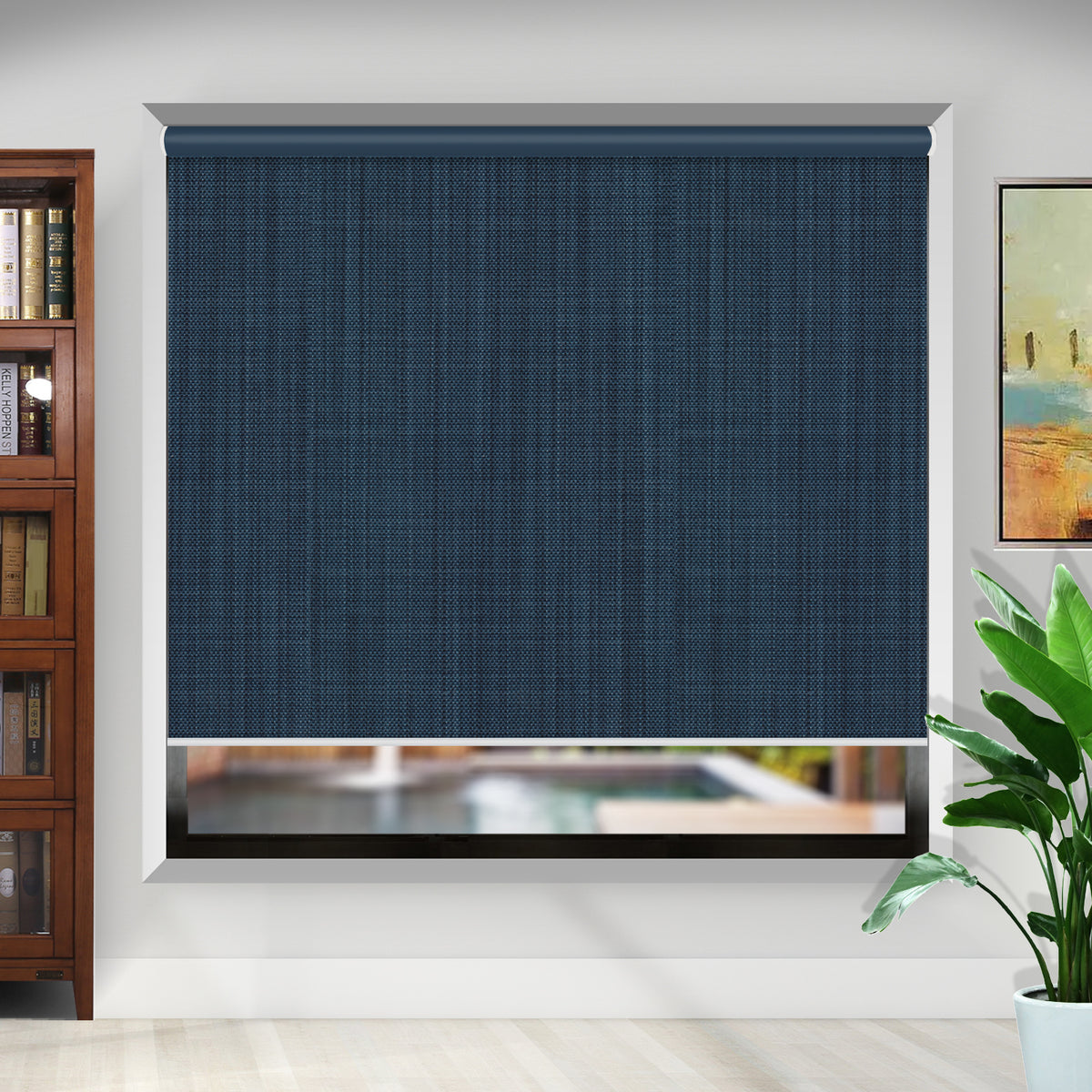 Blackout Fabric Roller Shades, Window Blinds