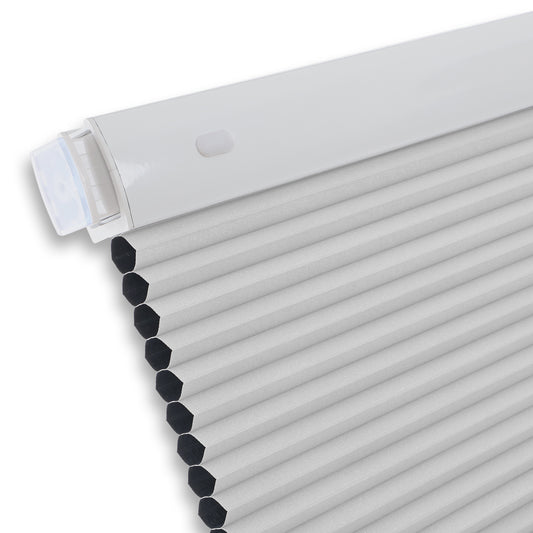 Cordless Blackout Cellular Shades, No Drill Honeycomb Blinds for Windows, Thermal Insulated Window Treatments for Media Room, Bedroom, Office, Kitchen, Tool-Free Install, Off White
