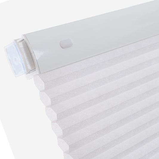 Cordless No Drill Cellular Shades, Light Filtering Honeycomb Blinds for Windows, Thermal Insulated Window Treatments for Living Room, Kitchen, Office, Study, Tool-Free Install, White