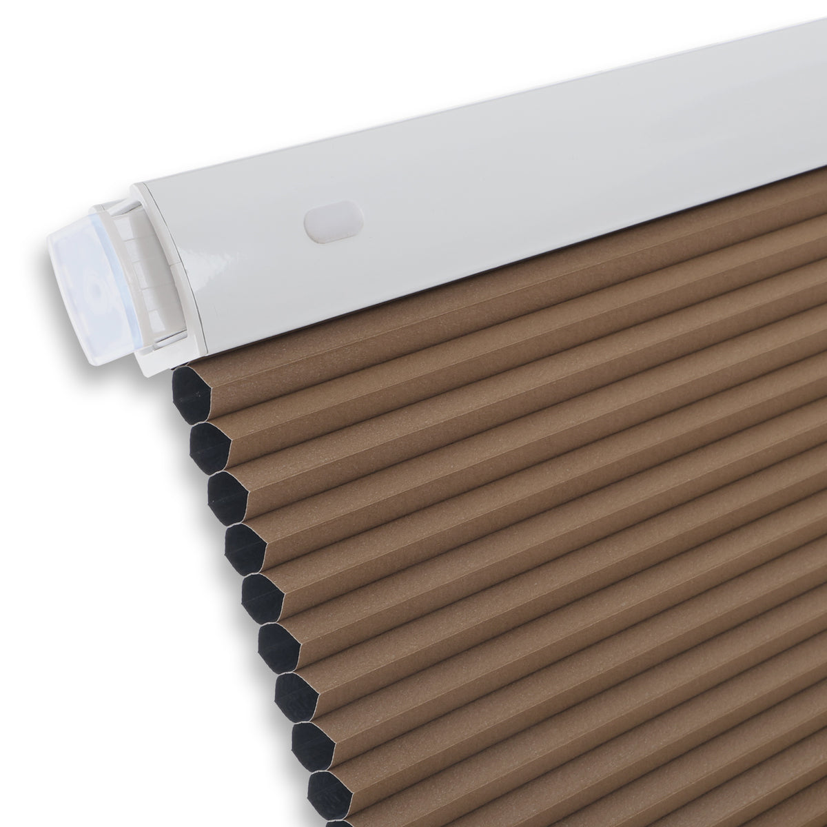Cordless Blackout Cellular Shades, No Drill Honeycomb Blinds for Windows, Thermal Insulated Window Treatments for Media Room, Bedroom, Office, Kitchen, Tool-Free Install, Dark Brown