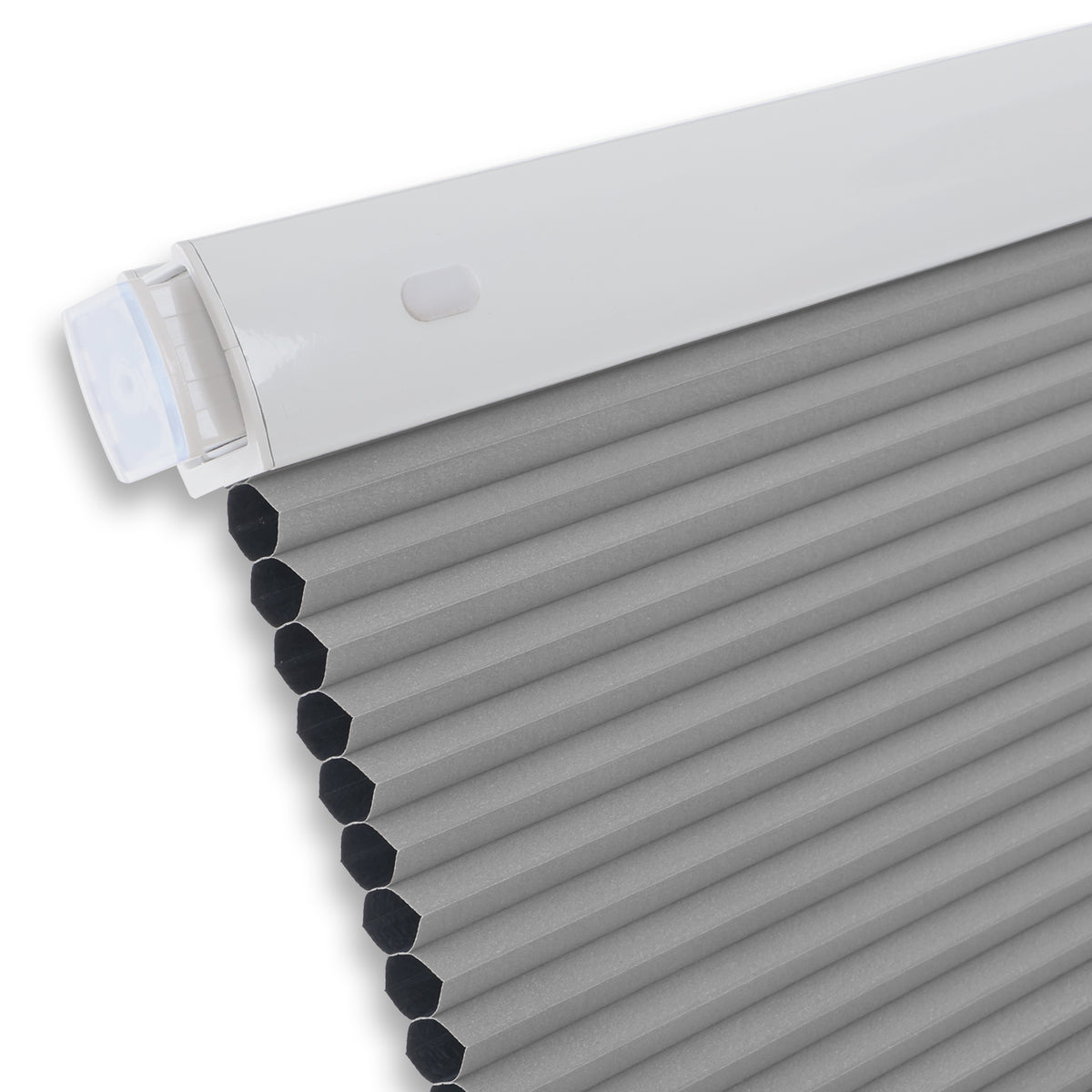 Cordless Blackout Cellular Shades, No Drill Honeycomb Blinds for Windows, Thermal Insulated Window Treatments for Media Room, Bedroom, Office, Kitchen, Tool-Free Install, Silver Grey