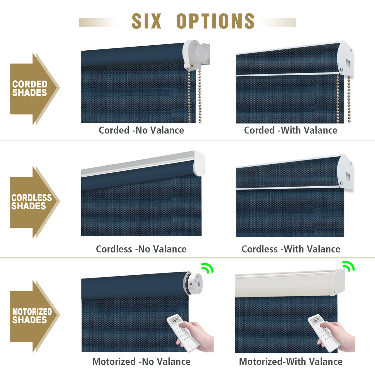 Blackout Fabric Roller Shades, Window Blinds