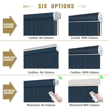 Blackout Fabric Roller Shades, Window Blinds