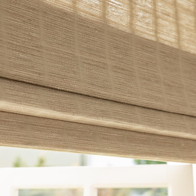 Bamboo Roman Shades, Easy Installation Oatmeal 374.98