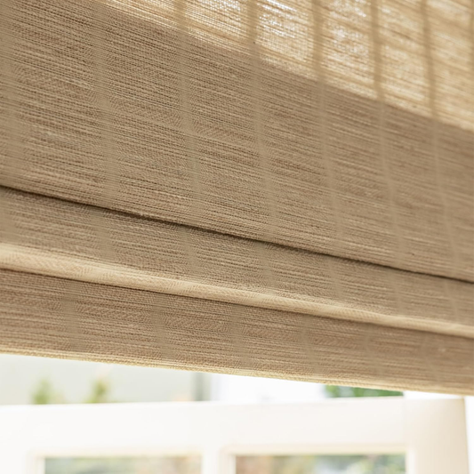 Bamboo Roman Shades, Easy Installation Oatmeal 374.98
