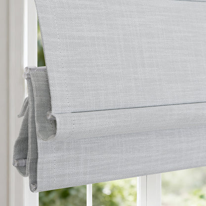 Blackout Roman Shades, Cordless Shades Light Blocking Gray Window Blinds, Soft Gray