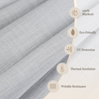 Blackout Roman Shades, Cordless Shades Light Blocking Gray Window Blinds, Soft Gray