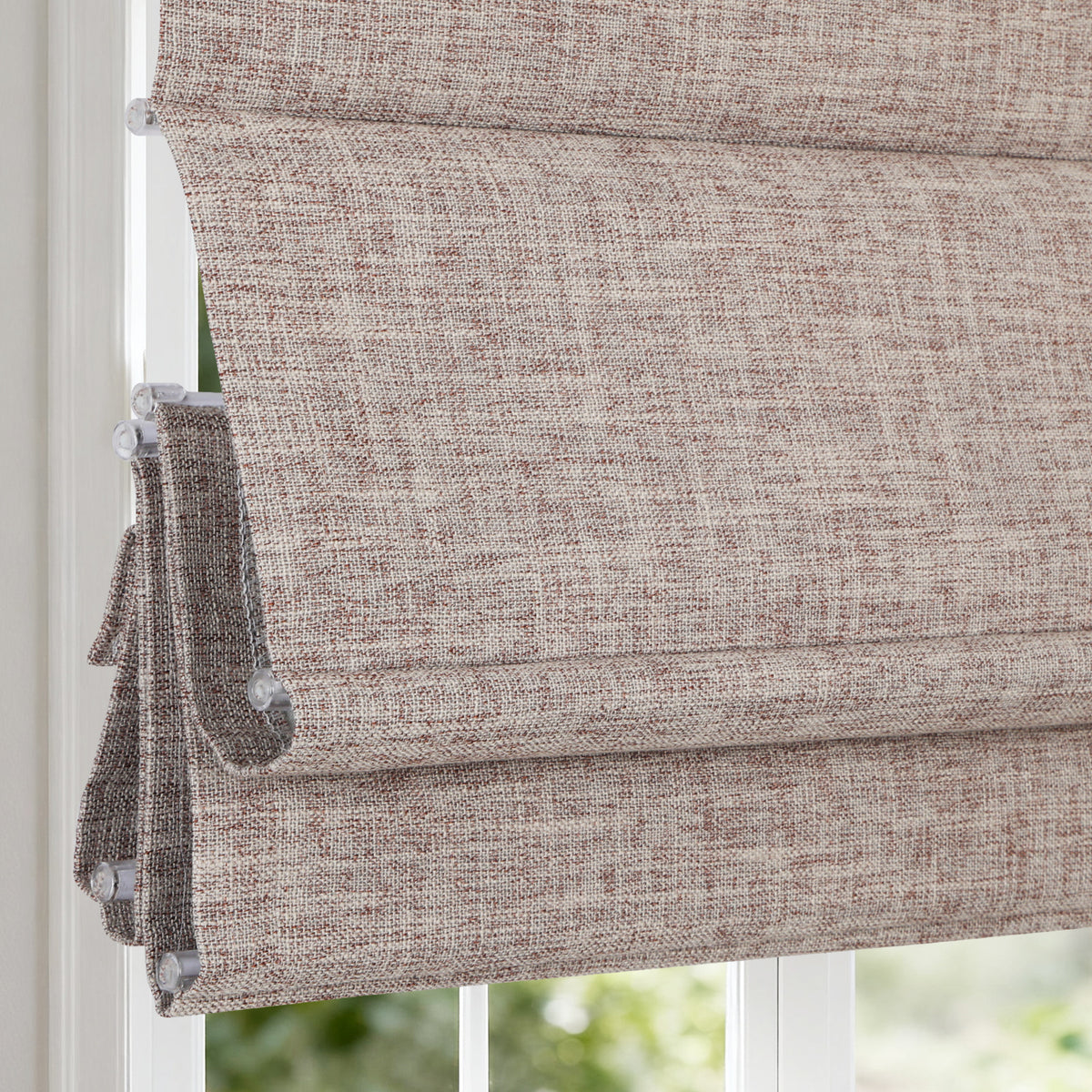 Roman Shades for Windows, 100% Blackout Cordless Window Blinds Custom Size, Deep Taupe