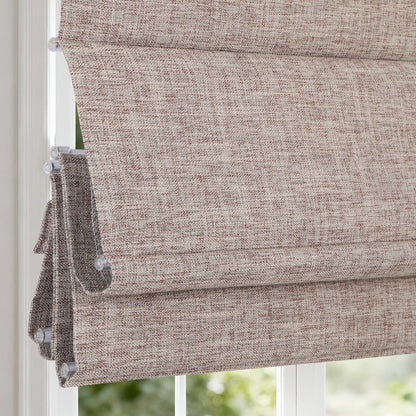 Roman Shades for Windows, 100% Blackout Cordless Window Blinds Custom Size, Deep Taupe